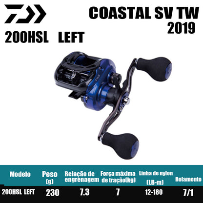 Carretilha De Arremesso DAIWA 2019 COASTAL SV TW  200HS 200HSL, Peça De Reposição Para Pesca Em Água Doce E Salgada. Local De Produção: Tailândia
