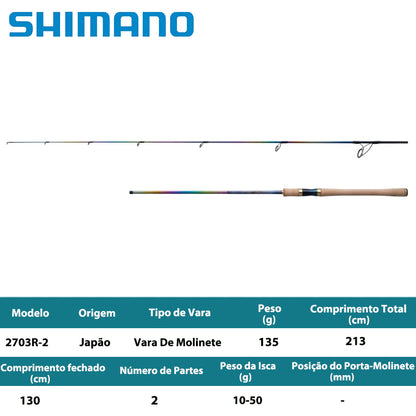SHIMANO 2024 WORLD SHAULA LIMITED 2703R-2 Vara De Molinete