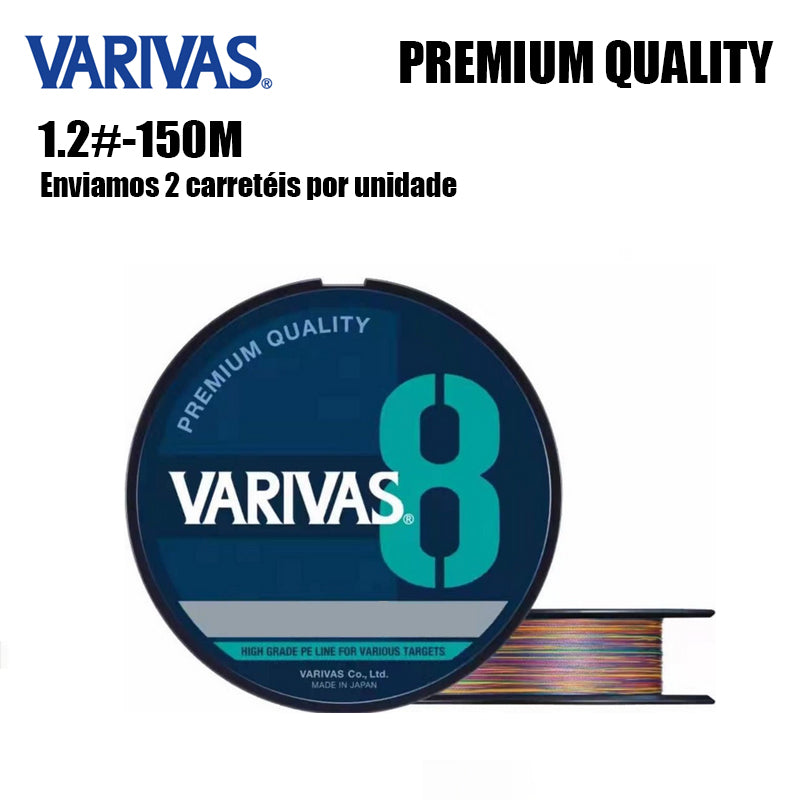 Varivas Premium Quality Linha De Pesca PE 150M 1.2 De Cores Variadas (2 Carretéis)