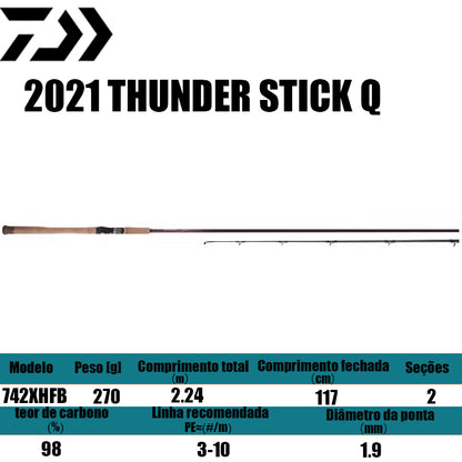 DAIWA 2021 THUNDER STICK Q 742XHFB para carretilhas de pesca