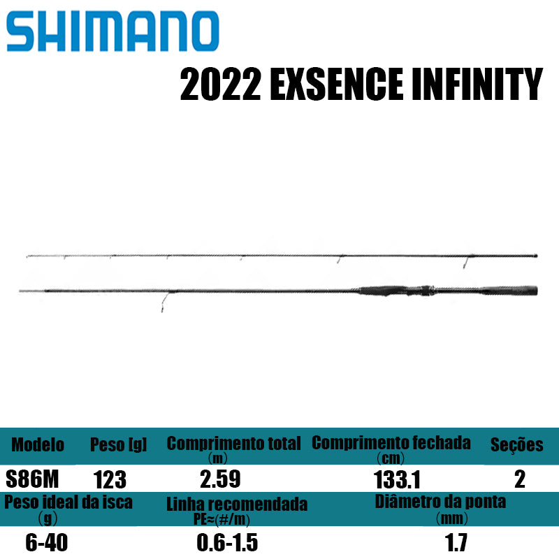 SHIMANO 2022 EXSENCE INFINITY S86M para molinetes de pesca