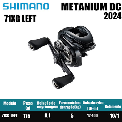 Carretel de Pesca SHIMANO 2024 METANIUM DC 70XG Carretel de Arremesso Água Doce Água Salgada Peças de Pesca Origem: Japão