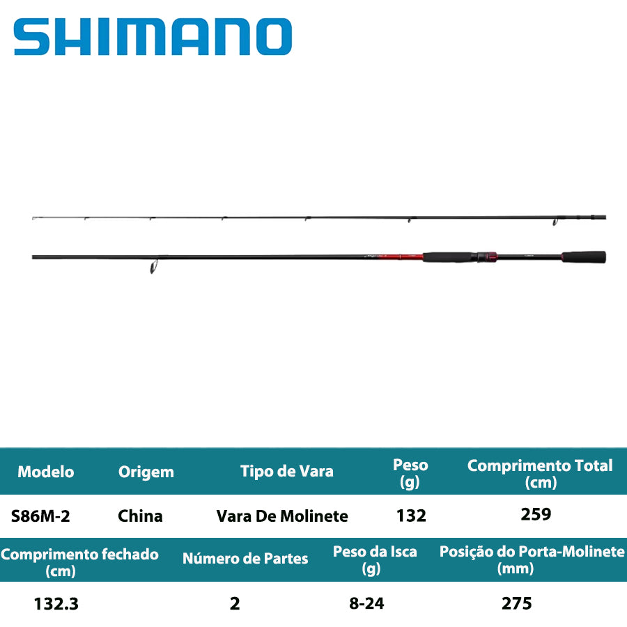 SHIMANO 2026 Majestic+ S86M-2 Vara De Molinete