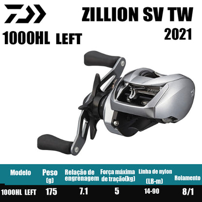 Carretilha De Arremesso DAIWA 2021 ZILLION SV TW ,Série 1000XHL, Série 100,Peça De Reposição Para Pesca Em Água Doce E Salgada. País de origem: Japão