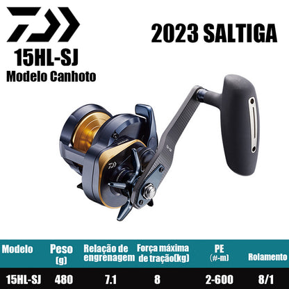 DAIWA 2023 SALTIGA 15HL-SJ Modelo Canhoto