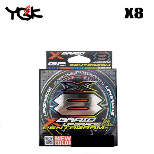 YGK X-BRAID Upgrade X8 PENTAGRA Linha De Pesca PE 300M 200M 150M--Multicolorido (2 Carretéis)