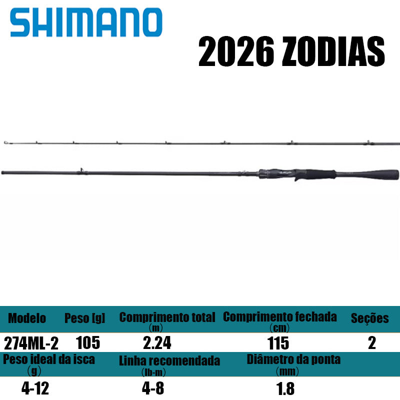 SHIMANO 2026 ZODIAS 274ML-2 para molinetes de pesca