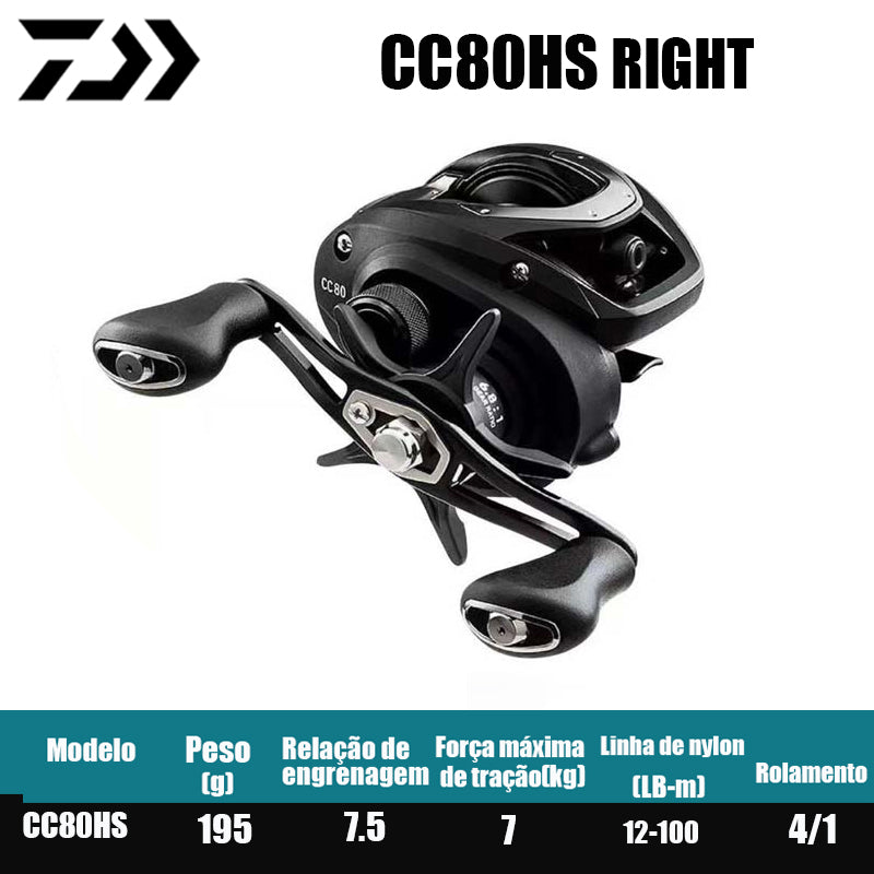 DAIWA 2022 CC80 CR80 peças de pesca, carretilha para pesca em água salgada e doce, carretilha de pesca baitcast. Origem: China.
