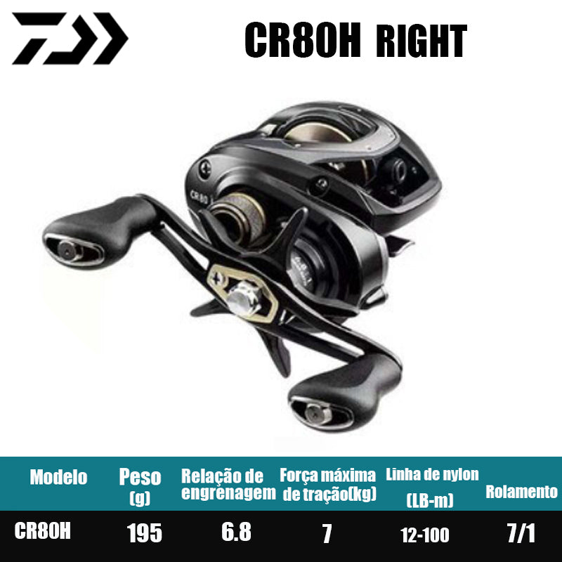 DAIWA 2022 CC80 CR80 peças de pesca, carretilha para pesca em água salgada e doce, carretilha de pesca baitcast. Origem: China.