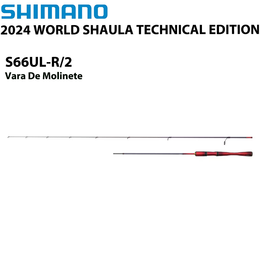 SHIMANO 2024 WORLD SHAULA TECHNICAL EDITION S66UL-R/2 Vara De Molinete