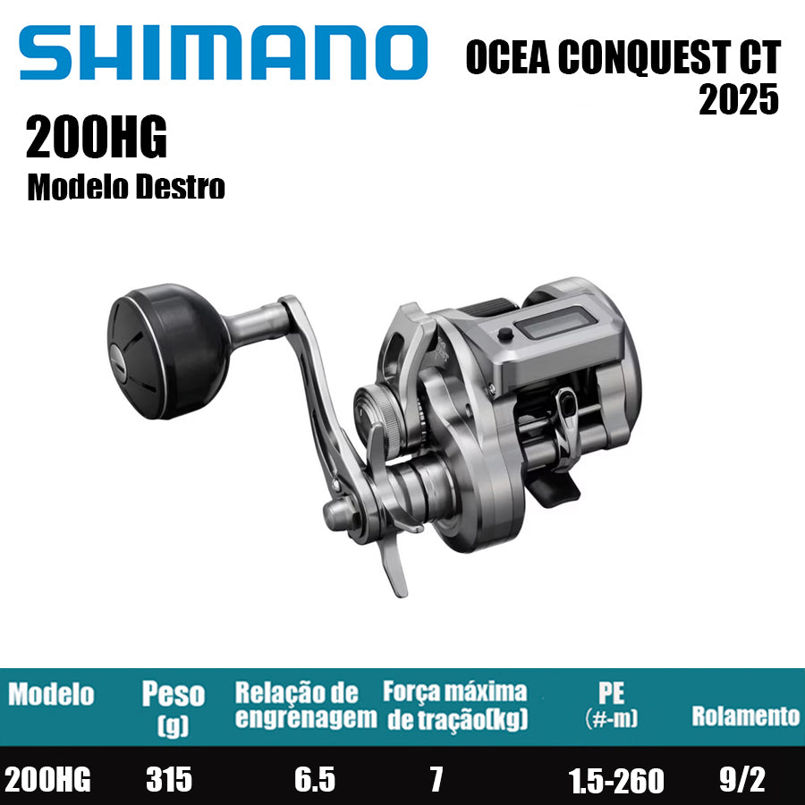 SHIMANO 2025 OCEA CONQUEST CT 200HG Modelo Destro