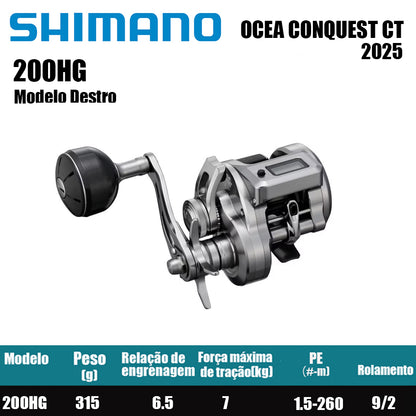 SHIMANO 2025 OCEA CONQUEST CT 200HG Modelo Destro