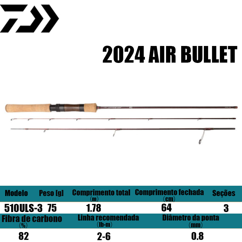 DAIWA 2024 AIR BULLET 510ULS-3 para molinetes de pesca
