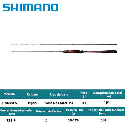 SHIMANO 2025 SEPHIA LIMITED METAL SUTTE F-B63M-S Vara De Carretilha