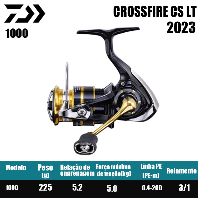 DAIWA 2023 CROSSFIRE LT Spinning Reel Fishing Reel Água doce Peças de pesca de água salgada Origem Vietnã