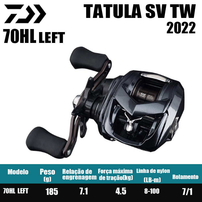 DAIWA 2022 TATULA SV TW 70HL Modelo Canhoto