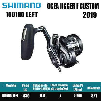 SHIMANO 2019 OCEA JIGGER F CUSTOM 1000 1500 2000 3000, Carretel de Pesca Baitcast para Pesca em Água Salgada  Origem: Japão
