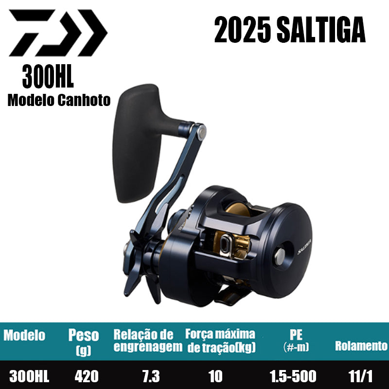 DAIWA 2025 SALTIGA 300HL Modelo Canhoto