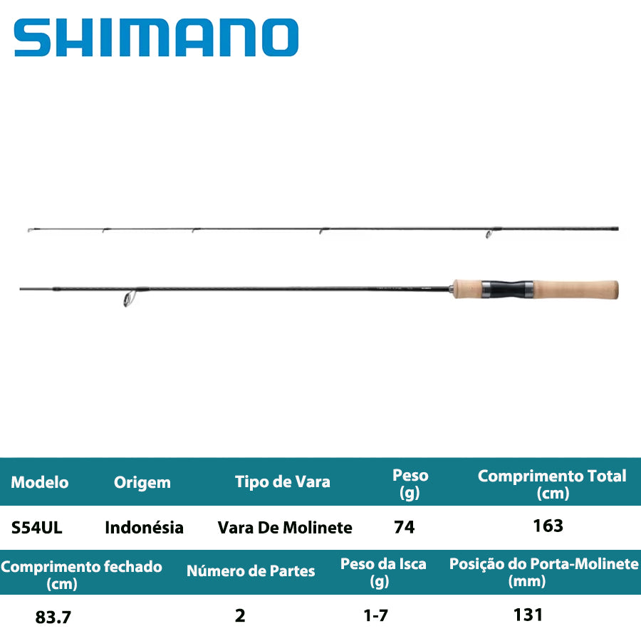SHIMANO 2024 TROUT ONE NS S54UL Vara De Molinete
