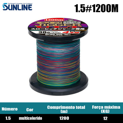 SUNLINE PE JIGGER ULT Linha De Pesca PE 1200M 1.5 Multicolorido (2 Carretéis)