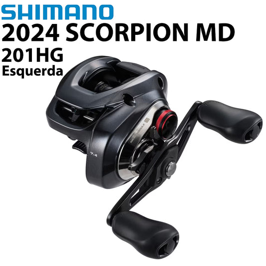 SHIMANO 2024 SCORPION MD 201HG Carretilha Esquerda