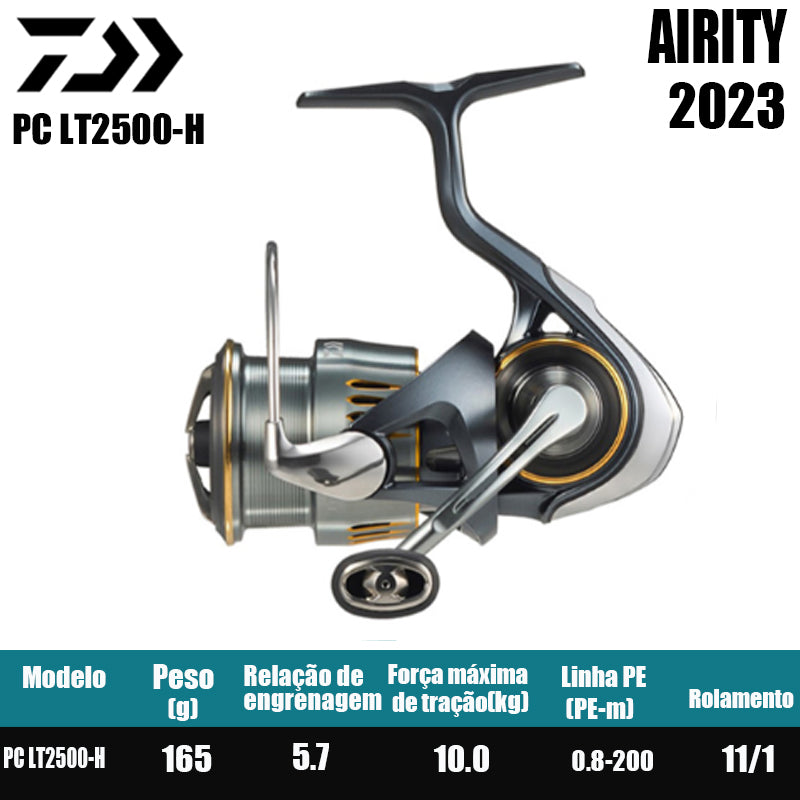 DAIWA 2023 AIRITY Molinete De Pesca Spinning Reel Água Doce Água Salgada Peças De Pesca Origem: Japão