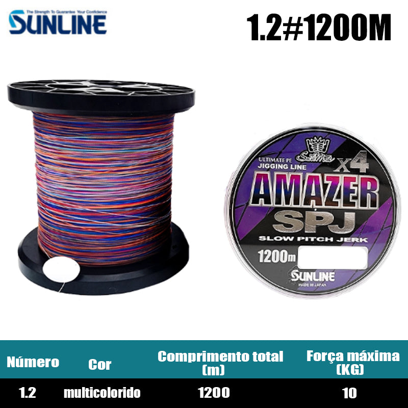 SUNLINE PE JIGGER ULT Linha De Pesca PE 1200M Multicolorido (2 Carretéis)