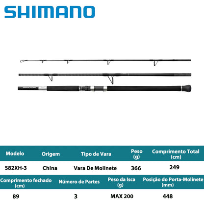 SHIMANO 2025 GRAPPLER TYPE C S82XH-3 Vara De Molinete