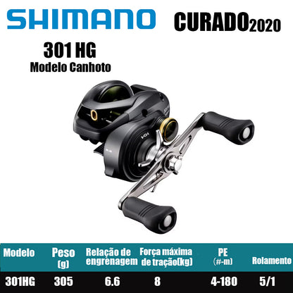 SHIMANO 2020 Curado 301HG Modelo Canhoto