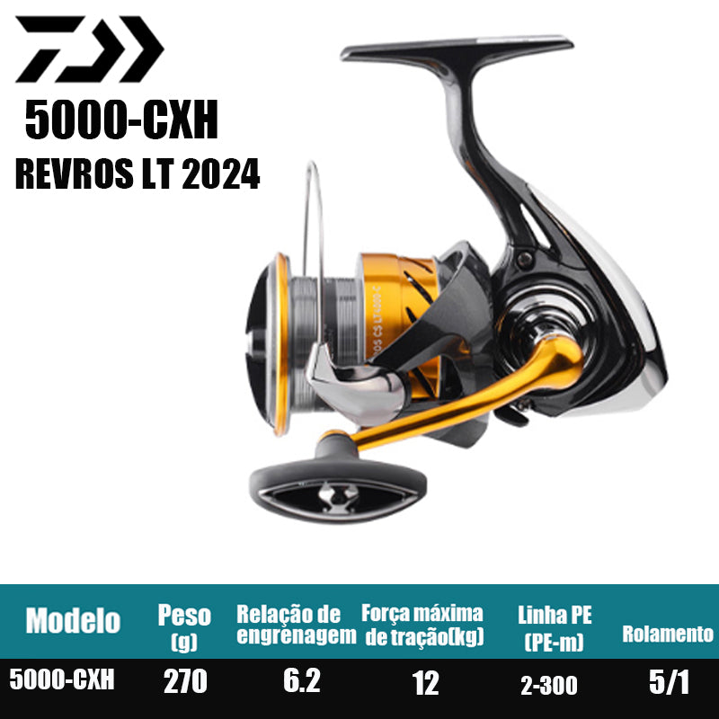 DAIWA 2024 REVROS LT Spinning Reel Fishing Reel Fresh Water Salt Water Fishing Parts Origem Vietnã
