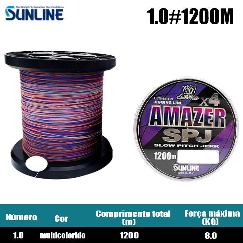 SUNLINE PE JIGGER ULT Linha De Pesca PE 1200M Multicolorido (2 Carretéis)
