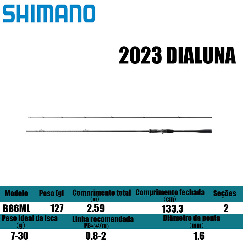 SHIMANO 2023 DIALUNA B86MLpara carretilhas de pesca