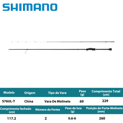 SHIMANO 2023 SOARE BB S76UL-T Vara De Molinete