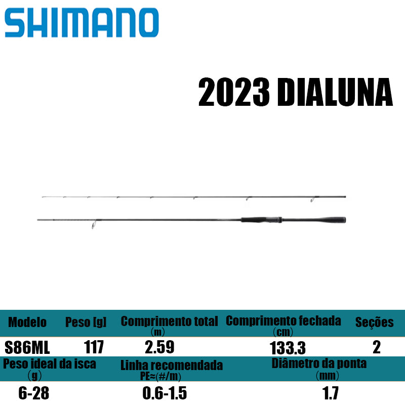 SHIMANO 2023 DIALUNA S86ML para molinetes de pesca