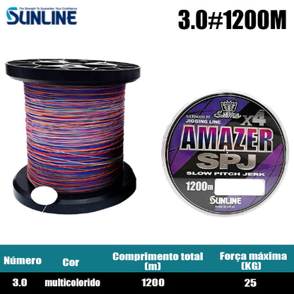 SUNLINE PE JIGGER ULT Linha De Pesca PE 1200M Multicolorido (2 Carretéis)