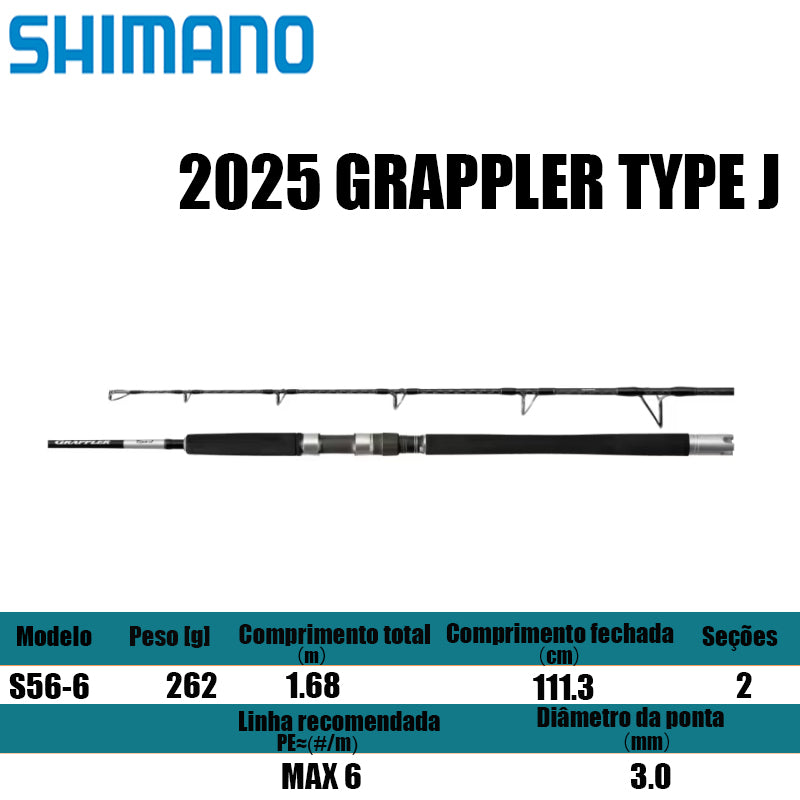 SHIMANO 2025 GRAPPLER TYPE J S56-6 para molinetes de pesca