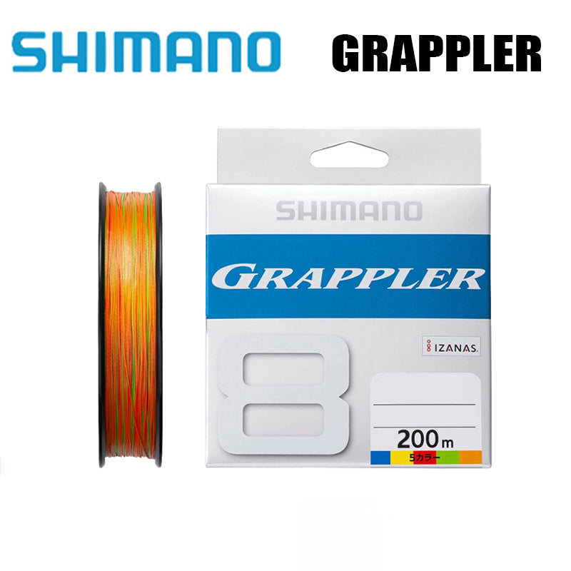Shimano Grappler 8Braid Linha De Pesca PE 200M Cores Variadas (2 Carretéis)