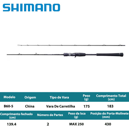 SHIMANO 2020 GAME TYPE J B60-5 Vara De Carretilha