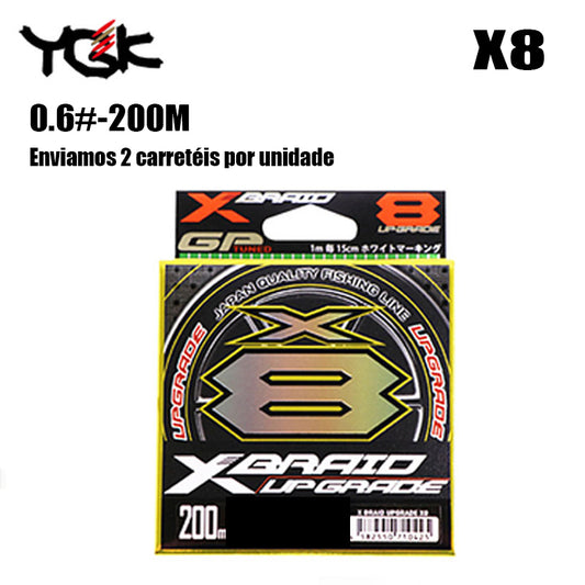 YGK X8-BRAID Upgrade  Linha De Pesca PE 200M 0.6 Verde (2 Carretéis)