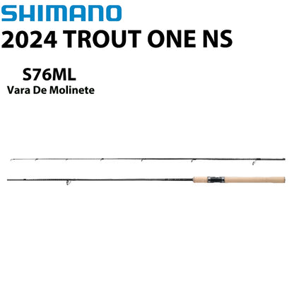 SHIMANO 2024 TROUT ONE NS S76ML Vara De Molinete