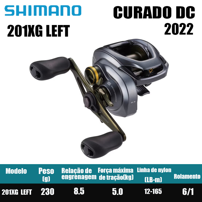 SHIMANO 2022 CURADO DC 200 Peças de pesca Água salgada Água doce Baitcast Reel Fishing Reel Origem: Malásia Luya Long-range Throwing Wheel