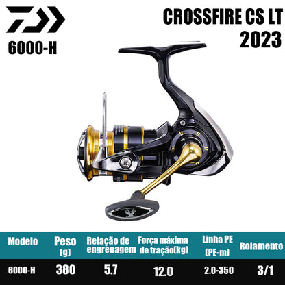 DAIWA 2023 CROSSFIRE LT Spinning Reel Fishing Reel Água doce Peças de pesca de água salgada Origem Vietnã