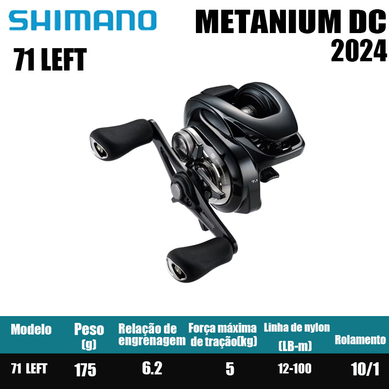 Carretel de Pesca SHIMANO 2024 METANIUM DC 70XG Carretel de Arremesso Água Doce Água Salgada Peças de Pesca Origem: Japão
