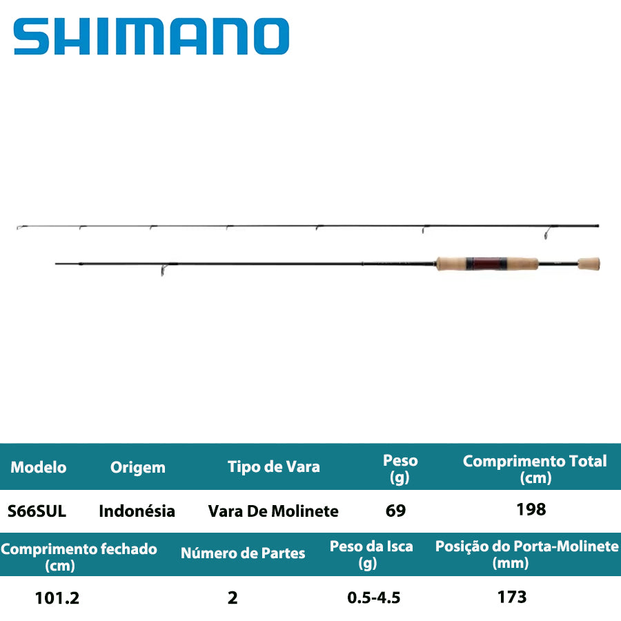 SHIMANO 2021 CARDIFF AX S66SUL Vara De Molinete