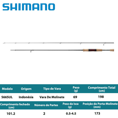 SHIMANO 2021 CARDIFF AX S66SUL Vara De Molinete