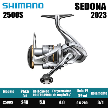 SHIMANO 2023 SEDONA carretel de pesca spinning carretel de água doce peças de pesca de água salgada Origem: Malásia