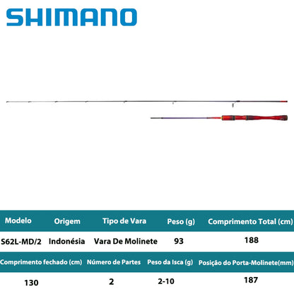 SHIMANO 2026 WORLD SHAULA TECHNICAL EDITION S62L-MD/2 Vara De Molinete