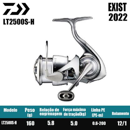 DAIWA 2022 EXIST Molinete De Pesca Spinning Reel Água Doce Água Salgada Peças De Pesca Origem: Japão
