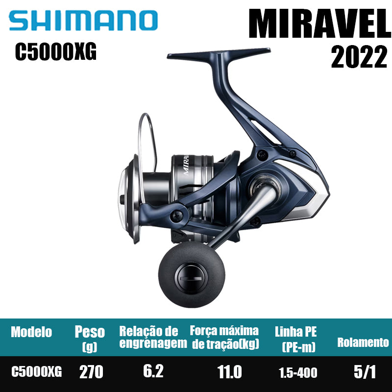 SHIMANO 2022 MIRAVEL carretel de pesca spinning carretel de água doce peças de pesca de água salgada Origem: Malásia