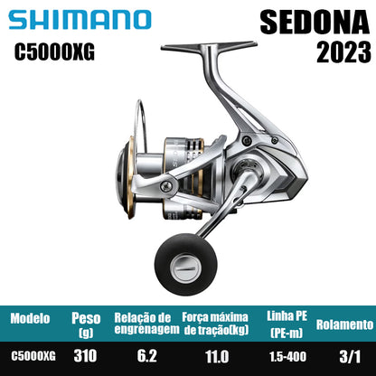 SHIMANO 2023 SEDONA carretel de pesca spinning carretel de água doce peças de pesca de água salgada Origem: Malásia